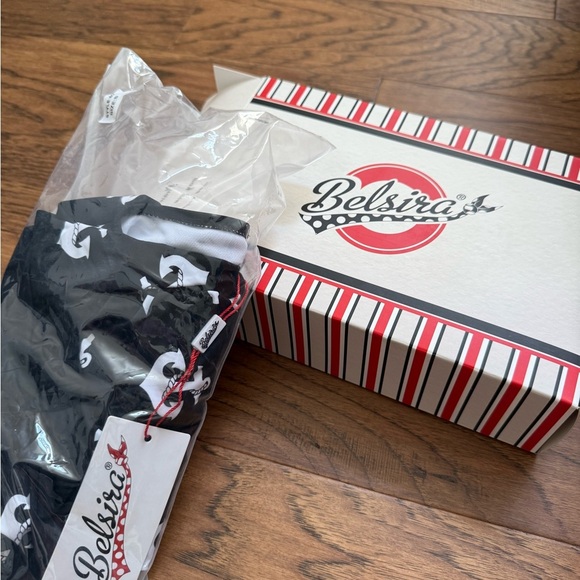 NIB - Belsira 1950's Adeline Anchor Swimsuit in Black - Picture 11 of 11